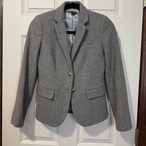 J. Crew Gray Slim Fit Blazer with Notched Lapels